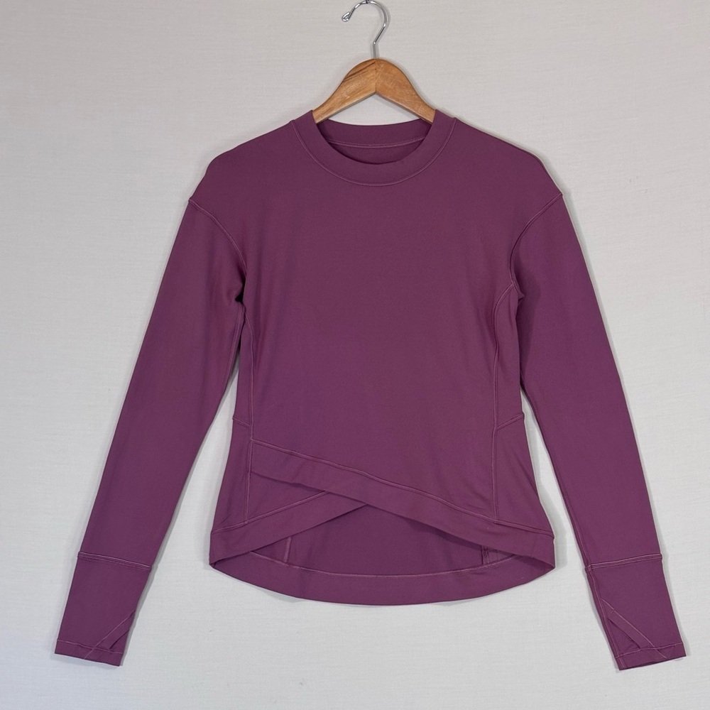 Lululemon Mauve Pullover Top Long Sleeve Athletic Cropped Fit